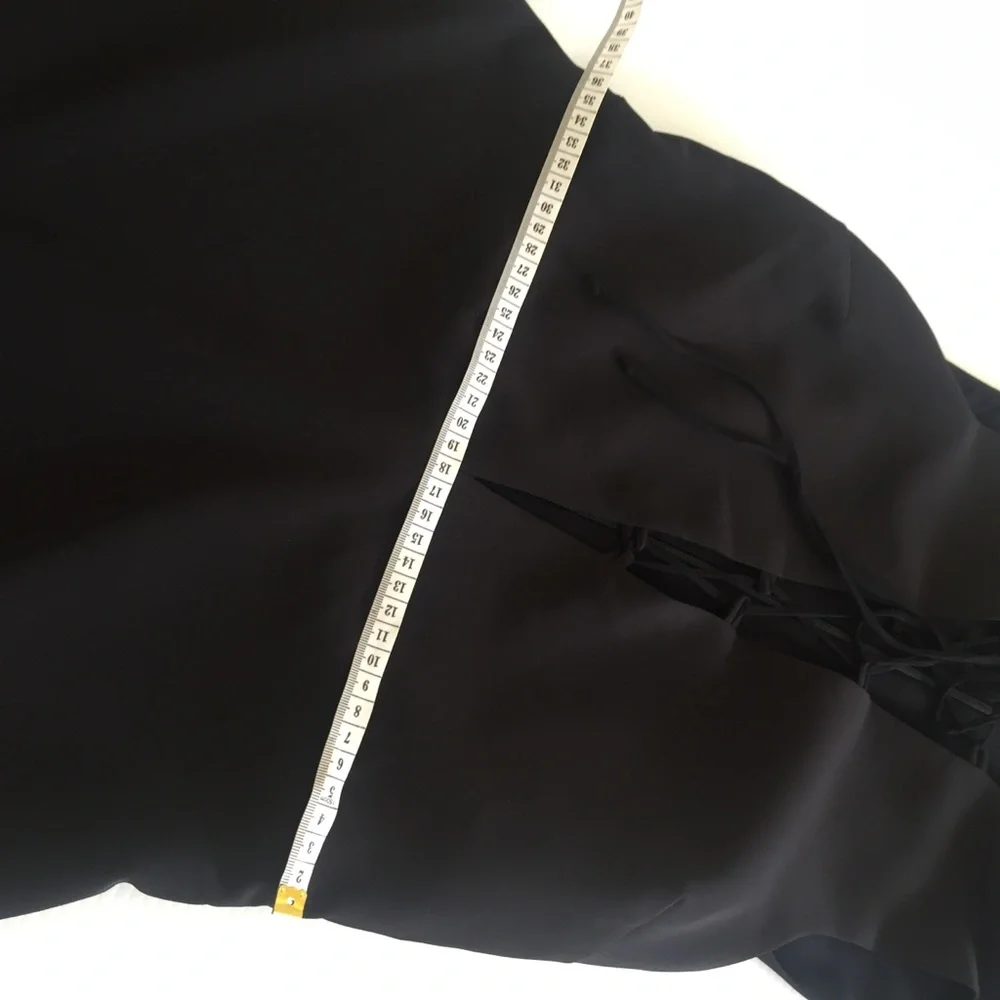 ZARA womens M black fitted dress lace up bodice  sleeveless NEW woth tags LBD - Picture 10 of 16